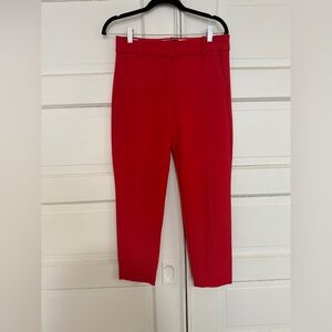 J. Crew Vibrant Red Cropped Pants
